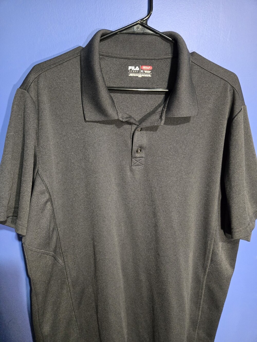 FILA Golf Men's Black Performance Polo